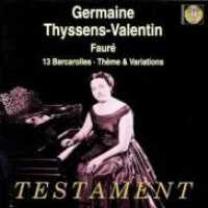 THYSSENS-VALENTIN, GERMAINE - Barcarolles - CD
